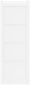 Porta Deslizante vidaXL com Conjunto de Ferragens Branco 83x232 cm Mad