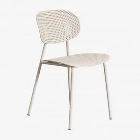 Pack De 4 Cadeiras De Jardim Em Polipropileno E Ferro Tupah Tapioca Bege - Sklum