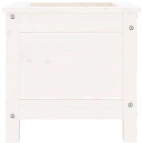 Vaso/floreira de jardim 40x40x39 cm pinho maciço branco