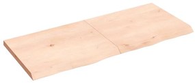 Prateleira de parede 120x50x(2-4)cm carvalho maciço não tratado