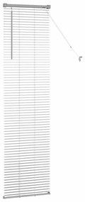 Persiana de Janela com cortinas Manual Prata 80 x 130 cm Alumínio