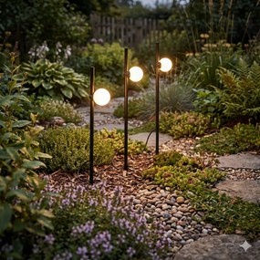 Conjunto de 3 projetores de jardim modernos pretos, incluindo LED IP44 - Garly Ball