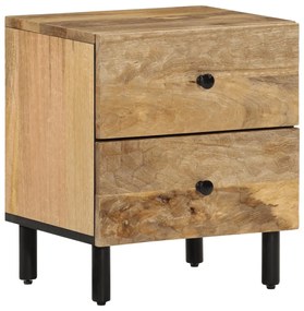 vidaXL Mesa de cabeceira 40x33x46 cm madeira de mangueira maciça