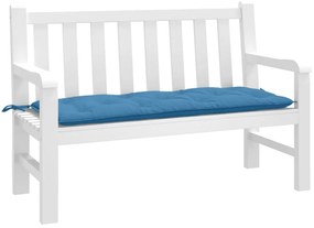 Almofadão p/ banco jardim 120x50x7 cm mesclado tecido azul