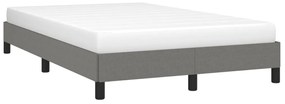 Estrutura de cama sem colchão cinza escuro 120x190 cm tecido