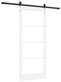 Porta Deslizante com Conjunto de Ferragens 'ORKDAL'Branco Madeira Sóli