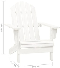 Cadeira de jardim Adirondack com mesa madeira de abeto branco