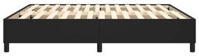 Estrutura de cama 180x200 cm couro artificial preto