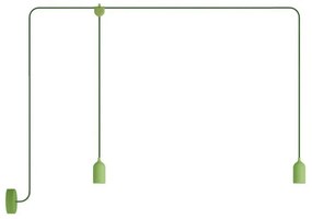 Lâmpada de exterior F-Snake EIVA IP65 com 2 luzes com rosa