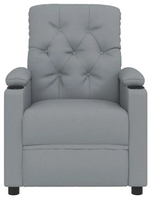 Poltrona de massagens tecido cinzento-claro