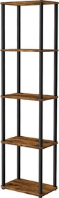 Estante sala 23,8 x 38 x 139 cm com 5 níveis castanha-preto