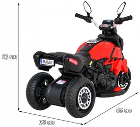 Mota elétrica para crianças 6V, Fast Tourist, 1,5 a 4 anos Vermelha