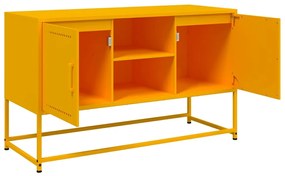 Móvel de TV 100,5x39x60,5 cm aço amarelo mostarda