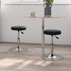 vidaXL Cadeiras de jantar 2 pcs couro artificial preto