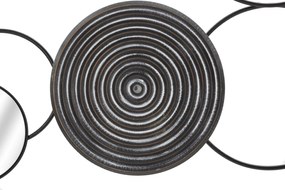 PAINEL DE PAREDE DE FERRO TRIBY CM 106,5X4,5X52 PRETO E CASTANHO