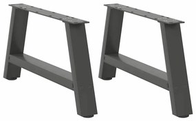 Pés para mesa de centro em formato A, 2 peças, antracite, 60x(30-31) c