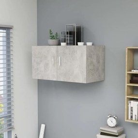 vidaXL Armário de parede 80x39x40cm derivados madeira cinzento cimento