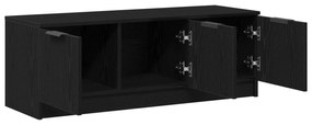 Armário para TV vidaXL Preto Carvalho 102x35x36,5 cm Madeira Engineere