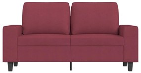 Sofá de 2 lugares tecido 120 cm vermelho tinto