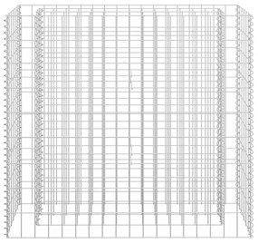 Canteiro elevado/cesto gabião 90x30x90 cm aço galvanizado