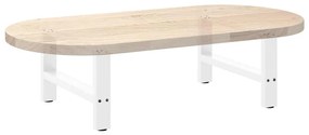 Pés para mesa de centro , brancos, 2 peças, 60x (30-31) cm, aço