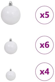 Árvore de Natal Slim Branco 150 cm PVC