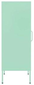 Armário de arrumação aço 42,5x35x101,5 cm verde-hortelã