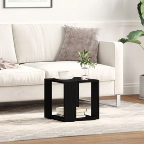 Mesa de Centro Carvalho Preto MDF 32 x 32 x 30 cm Simples