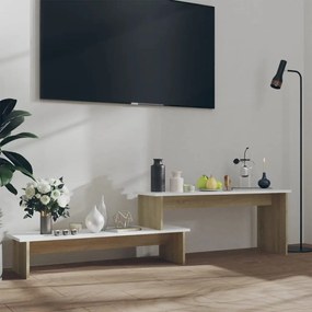 vidaXL Móvel de TV derivados de madeira carvalho sonoma/branco