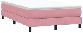 Cama com molas/colchão 120x220 cm veludo rosa