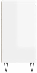 Aparadores 2 pcs 40x35x70 cm deriv. de madeira branco brilhante