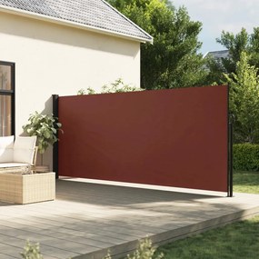 vidaXL Toldo lateral retrátil 180x300 cm castanho