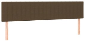 Cama boxspring com colchão 120x190 cm tecido castanho-escuro