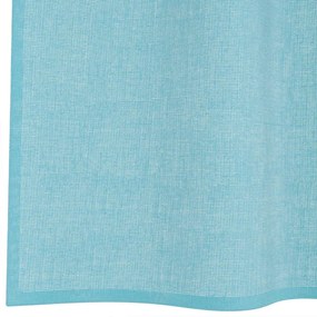 Cortinas de voile com ilhós 2 pcs turquesa