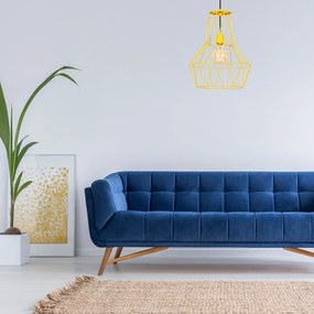 Candeeiro de Teto Fellini – Amarelo – 37 cm x 137 cm