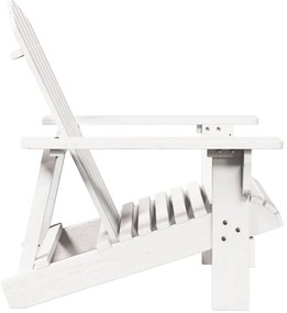 Cadeira adirondack 69x85x90,5 cm madeira de abeto maciça branco
