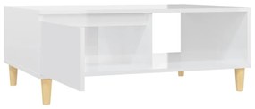 Mesa de Centro Donki com Porta - Branco Brilhante - Design Nórdico