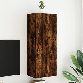 vidaXL Móvel parede TV 40,5x30x102cm derivados madeira carvalho fumado