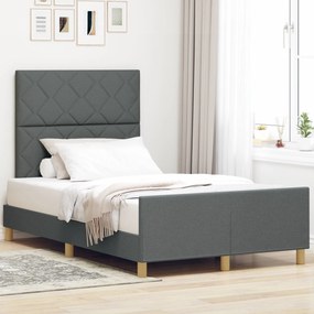 Cama vidaXL Cinza Escuro 120x200 cm em Tecido