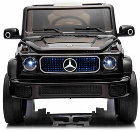 Carro elétrico para crianças Mercedes-Benz EQG 12V, partes da carroçaria iluminadas com LED, controlo remoto de 2,4 GHz, entrada USB/AUX, bateria de l