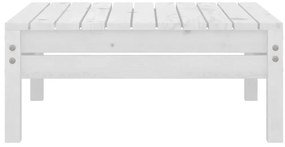 5 pcs conjunto lounge de jardim pinho maciço branco