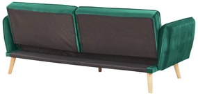 Sofá-cama 2 lugares em veludo verde escuro BARDU Beliani