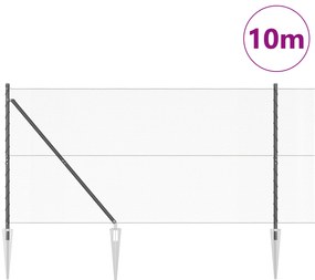 Cerca Hexagonal vidaXL Cinza 1,4x10 m Aço
