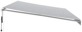 Toldo retrátil automático 500x300 cm antracite e branco