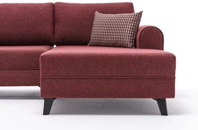 Sofá-Cama de Canto Belen – Vermelho Claret – 300x78x202 cm