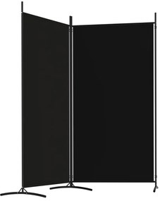 Divisória de quarto com 2 painel 175x180 cm preto tecido