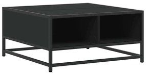Mesa de centro 60,5x60,5x30 cm derivados de madeira/metal preto