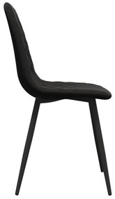 Cadeiras de jantar 4 pcs veludo preto