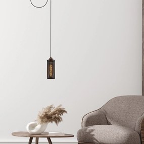Candeeiro de Teto Amasra – Preto &amp; Bronze – 50 cm