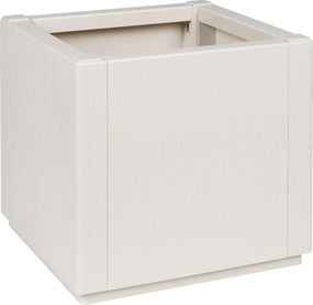 vidaXL Caixa de Flores Branco 36 x 36 x 35 cm Plástico